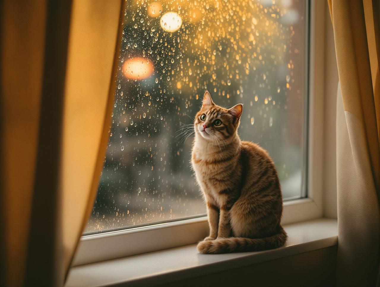 雨天窗台的猫 - 神马视频 雨天窗台的猫
